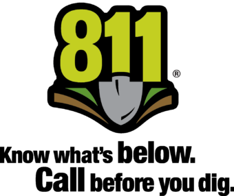 811 Logo Know what's below, Call before you dig